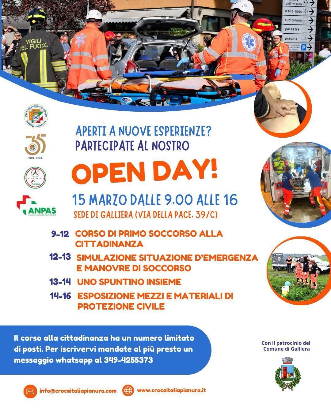 OPEN DAY in Croce Italia Pianura