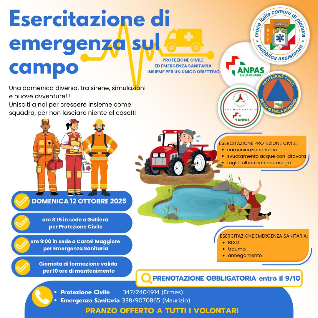 ESERCITAZIONE DI EMERGENZA SUL CAMPO